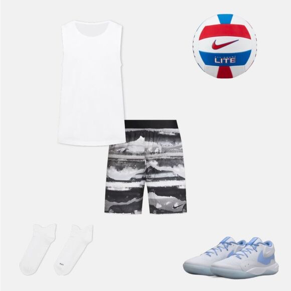 Nike NWT Men’s Size 10 Women’s Size 11.5 White Blue Hyperquick Volleyball Shoes - Picture 11 of 16